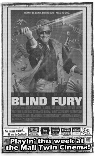 'Blind Fury' Mall Twin Cinema Ad