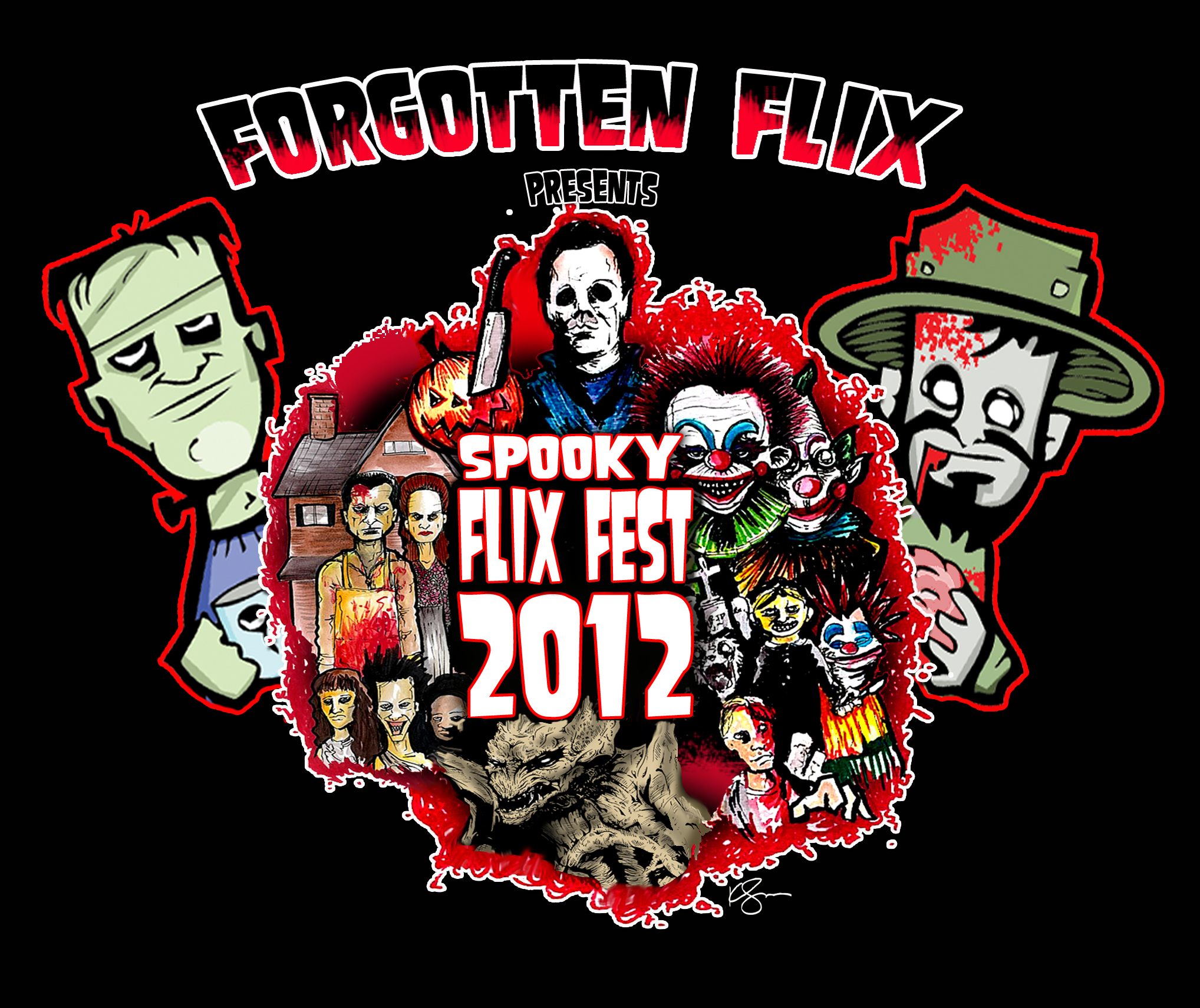 2012 Spooky Flix Fest Logo - Courtesy of Kevin Spencer @ inkspatters.com
